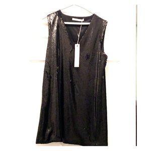 Troubadour black sequined dress